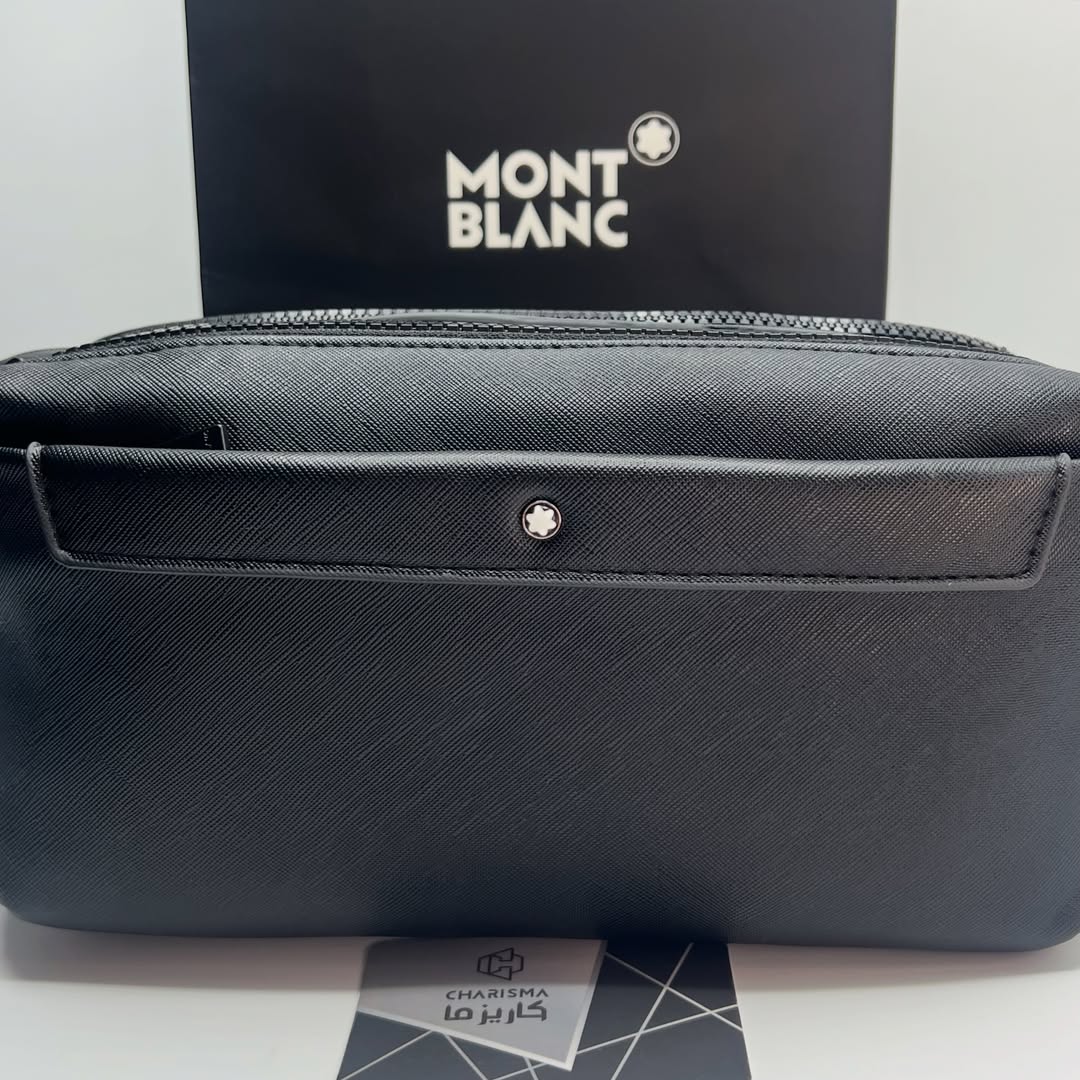 کیف دستی چرم مونت بلانک دوزیپ | Montblanc washbag
